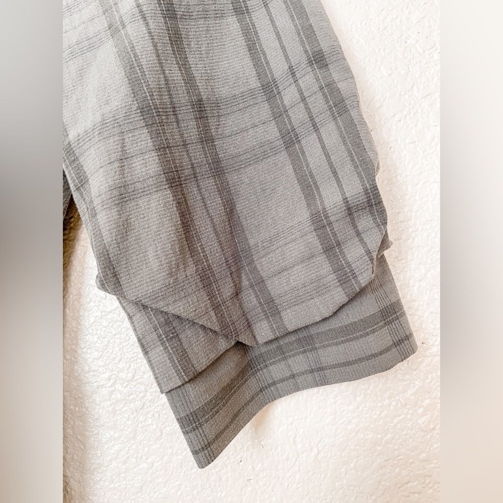 ZARA Bodycon Khaki green Plaid Long Sleeve Mini Dress Sz Small 181/009 - Picture 4 of 8